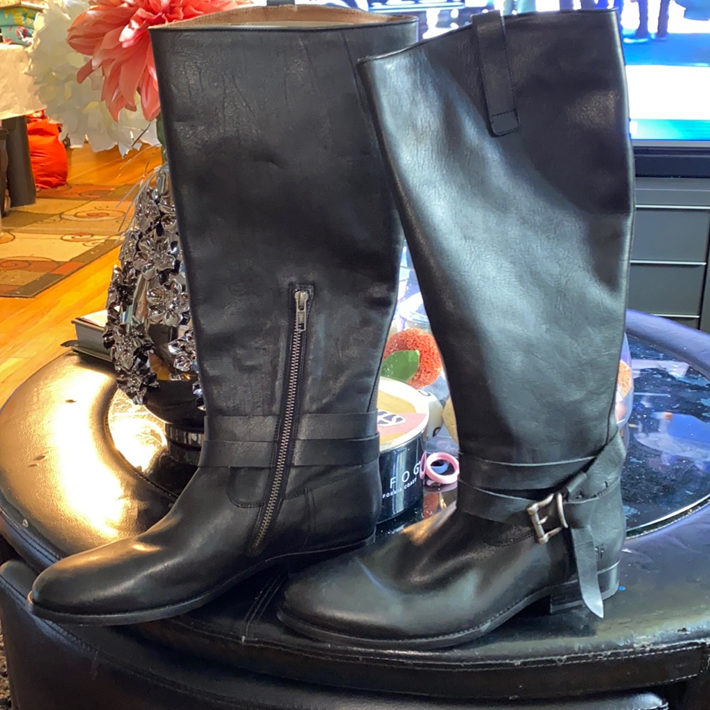 Frye Leather Buckle Boots